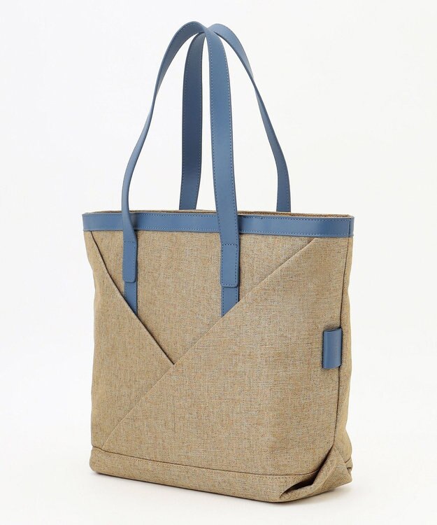 Y'SACCS リネンライク　イニシャルトート　Mサイズ ベージュ