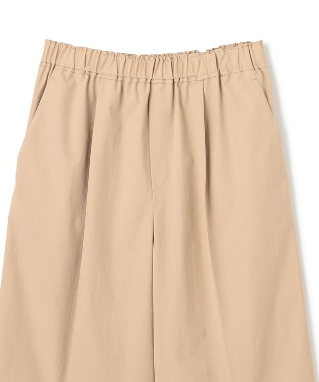 BEIGE， 【接触冷感/UVカット/洗える】YANN / ウエストゴムハーフタックパンツ Beige