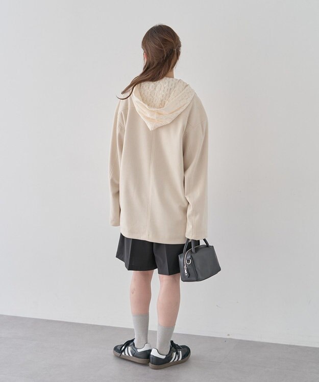 earth music&ecology レースパーカー Ivory