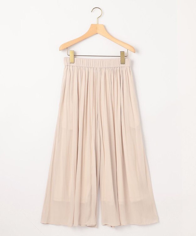 組曲 L 【WEB限定】シアープリーツライクシフォン パンツ ベージュ系