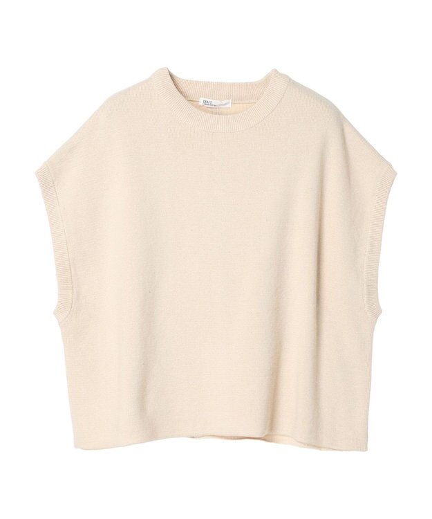 CRAFT STANDARD BOUTIQUE 配色クルーネックニットベスト Ivory