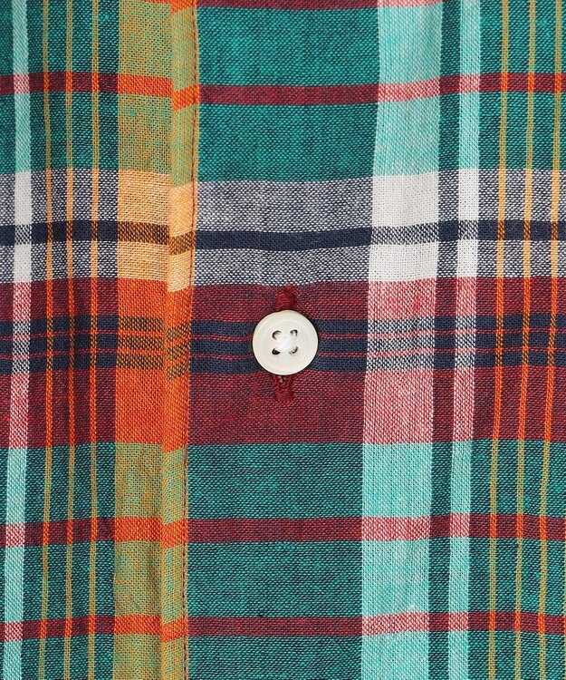 J.PRESS MEN 【J.PRESS ORIGINALS】Indian Madras Regular half Sleeve Shirt / Baggy-Fit グリーン系3