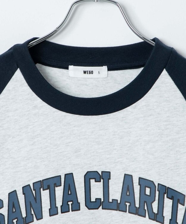 WEGO 【ユニセックス着用ITEM】ラグラングラフィックBIGロンT グレーその他