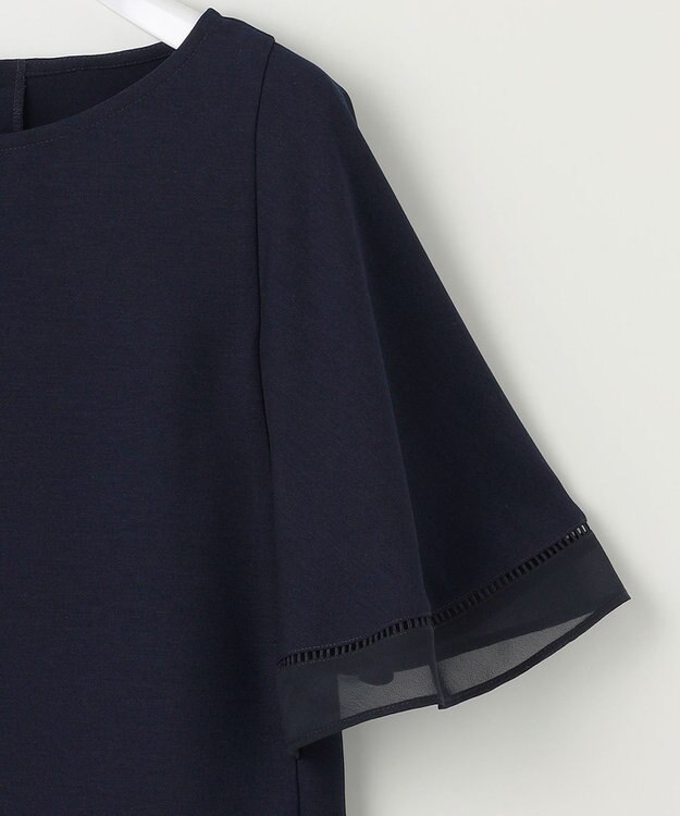 ANY SIS S 【洗える】フレアスリーブ ブラウス ネイビー