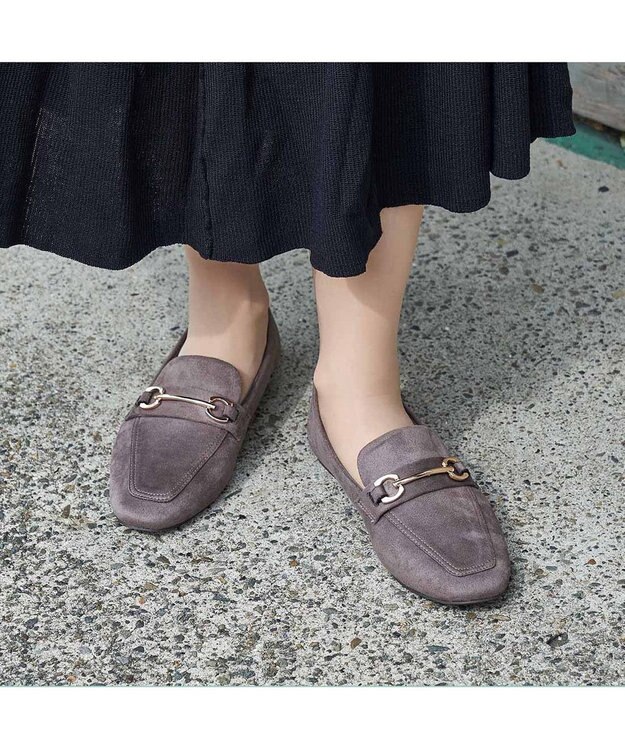 ing <ing>【WEB限定】【レイン対応】ビットローファー ダークブラウンスエード