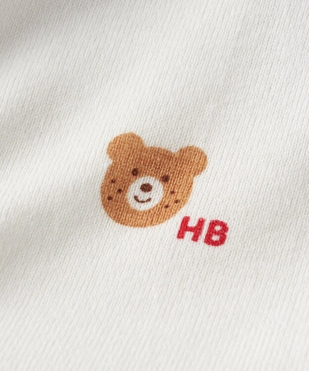 MIKI HOUSE HOT BISCUITS 【70-120cm】 ビーンズ総柄 長袖Ｔシャツ 白