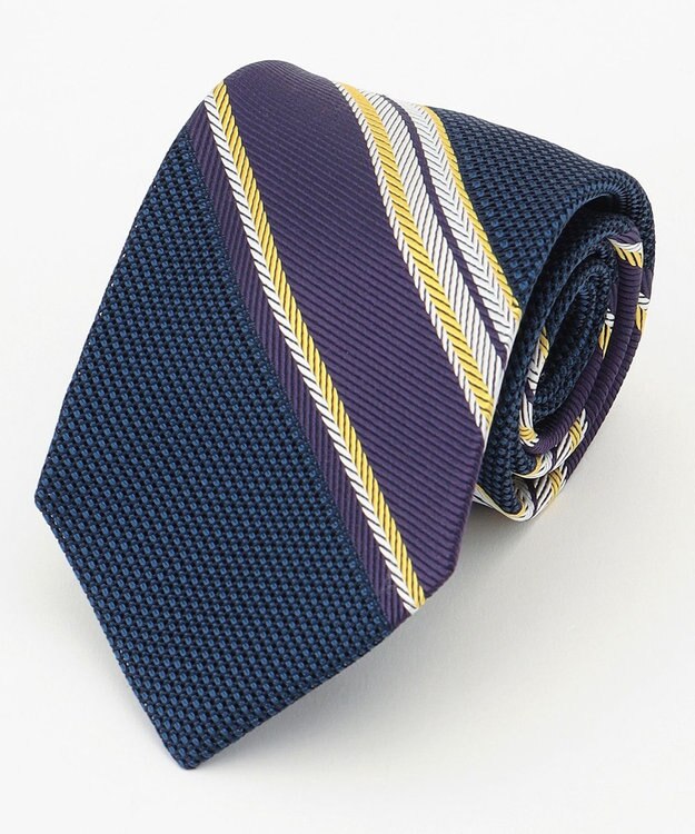 J.PRESS MEN 【JAPAN CRAFT】レジメンタルネクタイ パープル系2