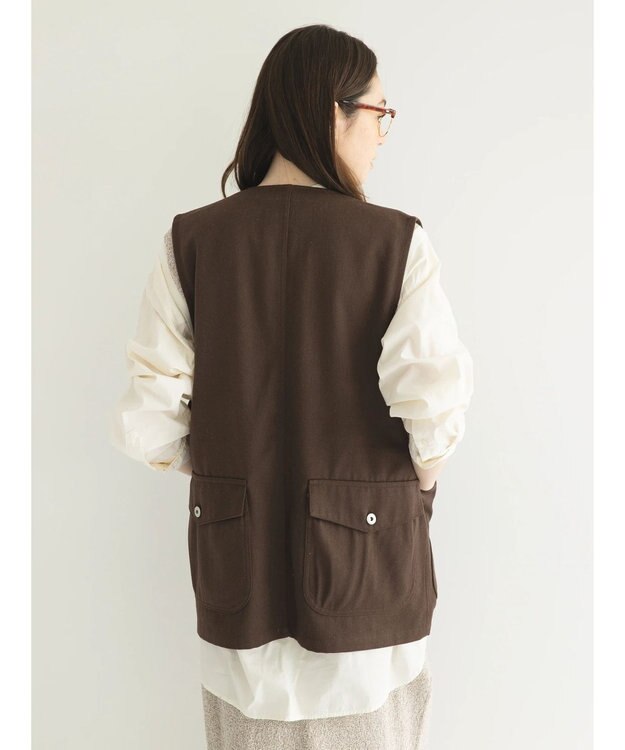 CRAFT STANDARD BOUTIQUE 【リサイクル】ヘビーツイルワークベスト Brown