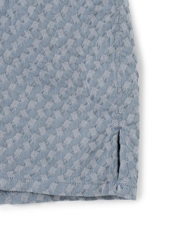 JOSEPH HOMME パターンジャガードストレッチ  /  レギュラーカラー半袖シャツ ライトグレー系