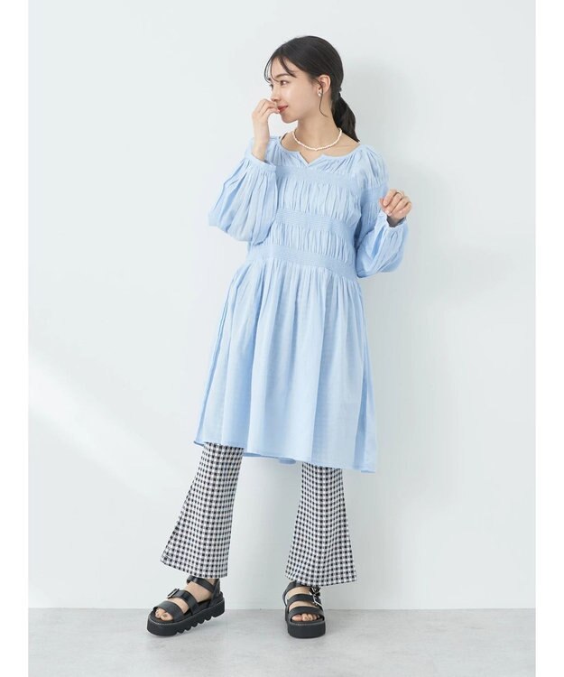 earth music&ecology シャーリングチュニック Off White