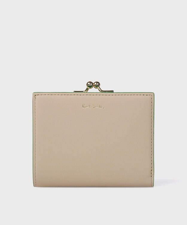 Paul Smith サプルレザー がま口2つ折り財布 ベージュ