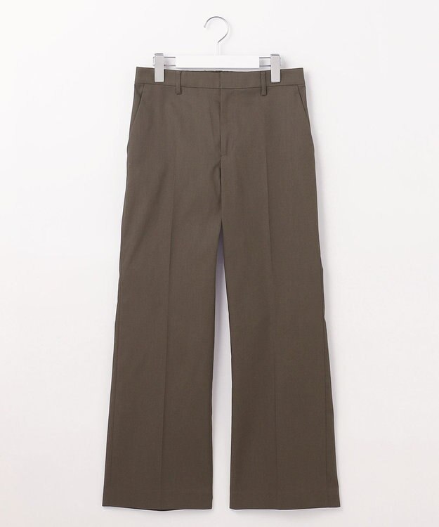 自由区 【接触冷感・UVカット・吸水速乾・洗える】シェルタリングオックスストレート パンツ スレート