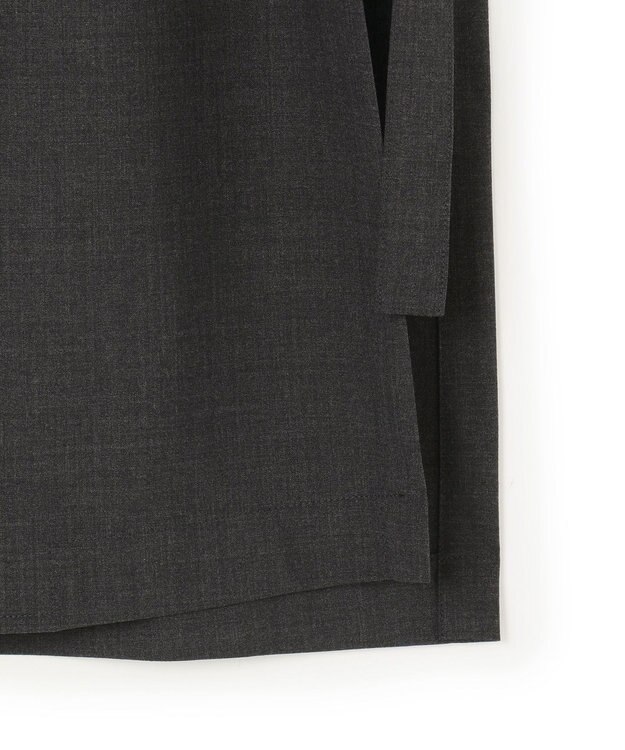 23区 L 【洗える】TWマットクロス テーラード ジレ チャコール系