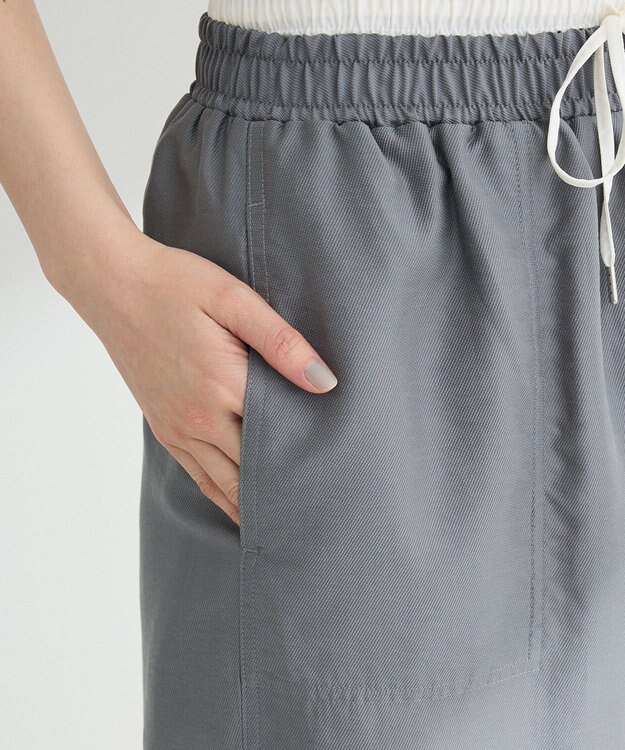 Green Parks 接触冷感ウエストレイヤードツイルパンツ Dark Navy