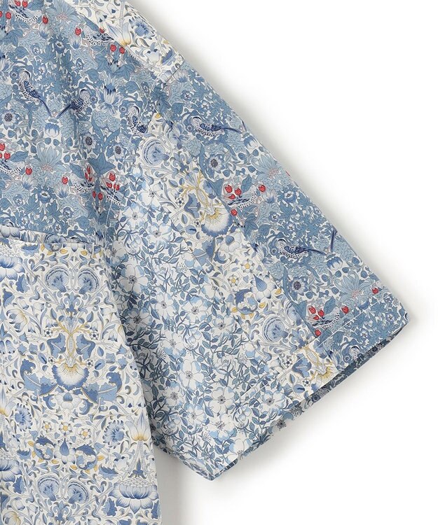 JOSEPH HOMME 【LIBERTY】 パッチワークリバティ 半袖シャツ サックスブルー系3