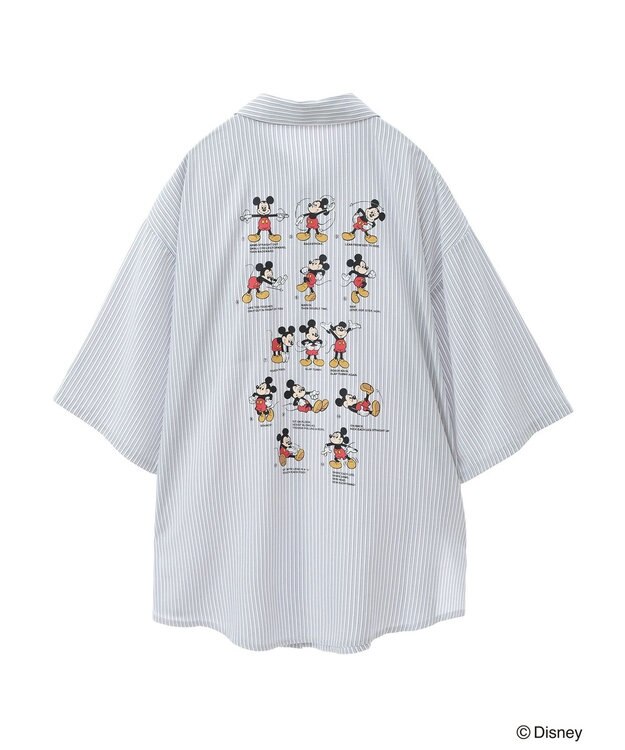 Green Parks ミッキーフレンド／体操プリント半袖シャツ Stripe