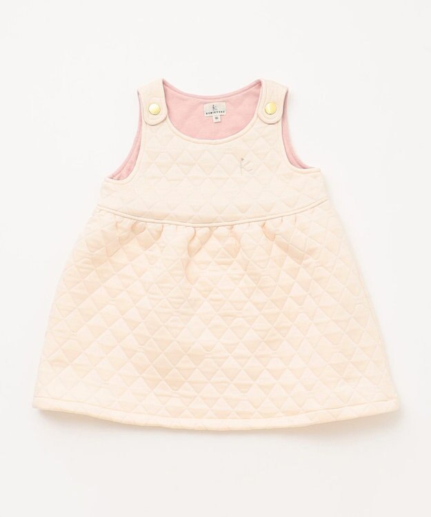 組曲 KIDS 【80-100cm】キルトジャガード ジャンスカ エクリュ系