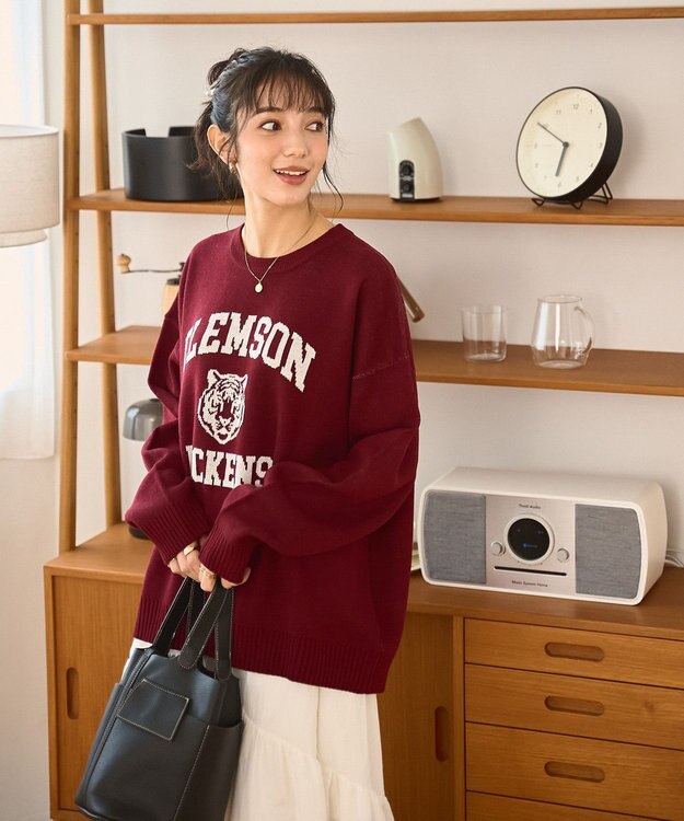 WEGO 【新色追加/ユニセックス着用ITEM/SMLサイズ展開】ジャガードグラフィックプルオーバー（LS） 柄13
