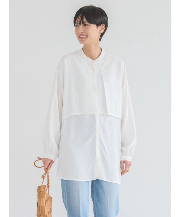 AMERICAN HOLIC サラックールレイヤードシャツチュニック Ivory