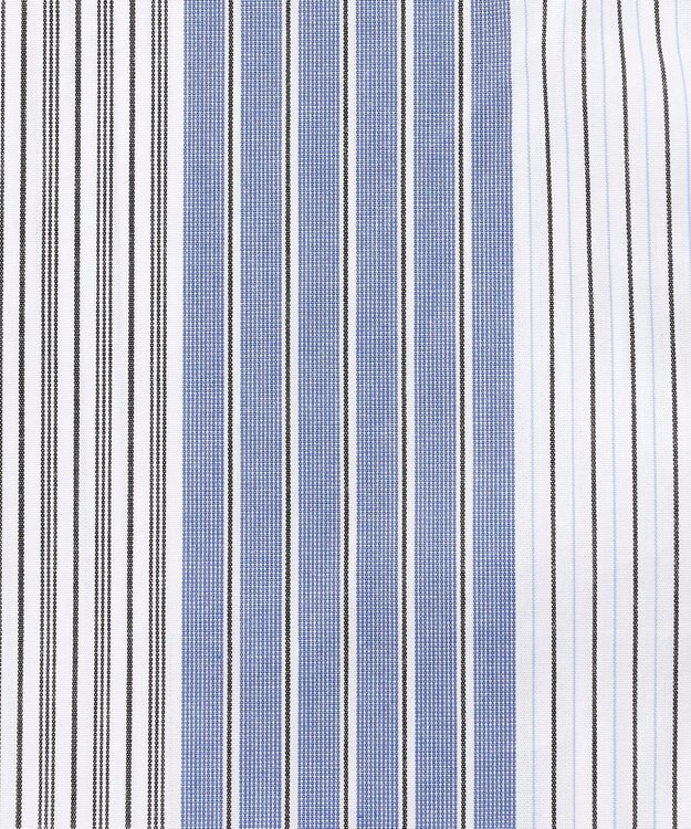 J.PRESS YORK STREET 【WOMEN】キャップスリーブ ストライプブラウス ブルー系1