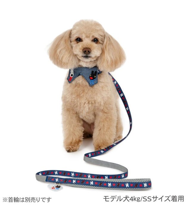 PET PARADISE リサとガスパール ハート柄リード ＳＳ～Ｓ ネービー