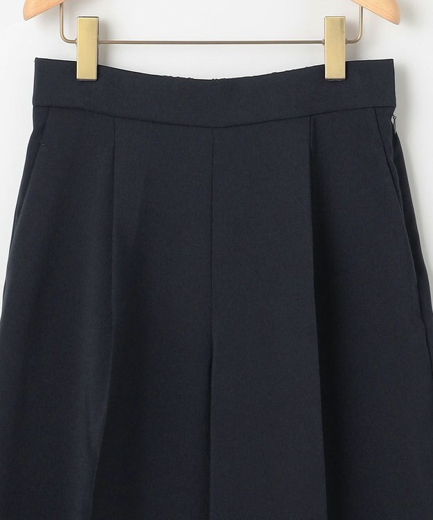 組曲 L 【ストレッチ・イージーケア】オシャクロス ガウチョパンツ ネイビー系