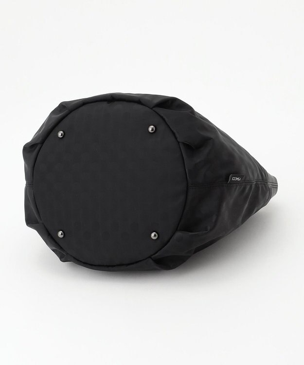 Y'SACCS はっ水ドットジャカード リサイクルレザーコンビ 2wayトートバッグ ブラック