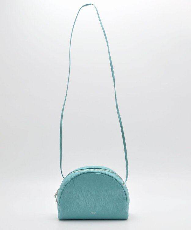 blancle シュリンクレザー ハーフサークルショルダー ロビンエッグブルー