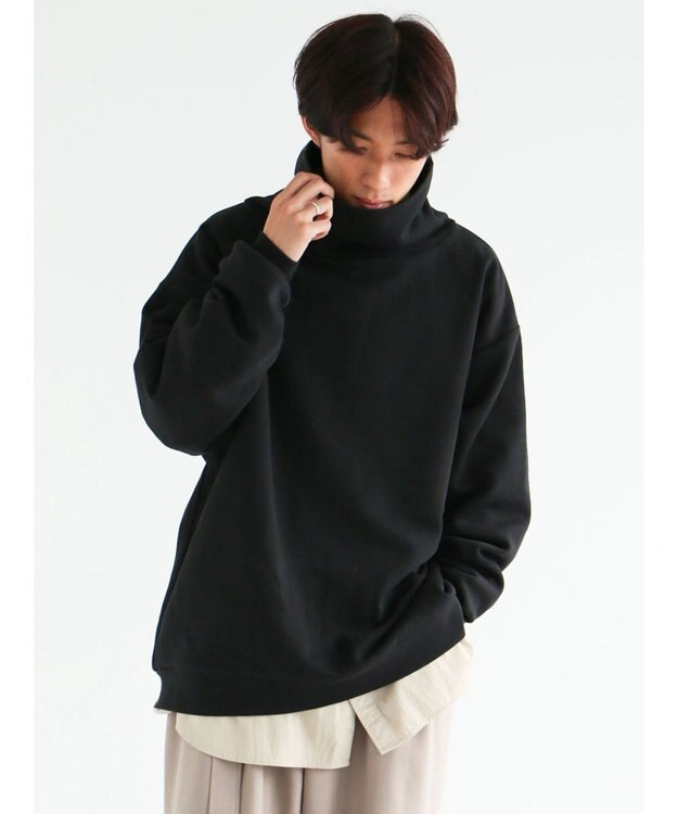 CRAFT STANDARD BOUTIQUE 【男女兼用】裏起毛タートルスウェット Black