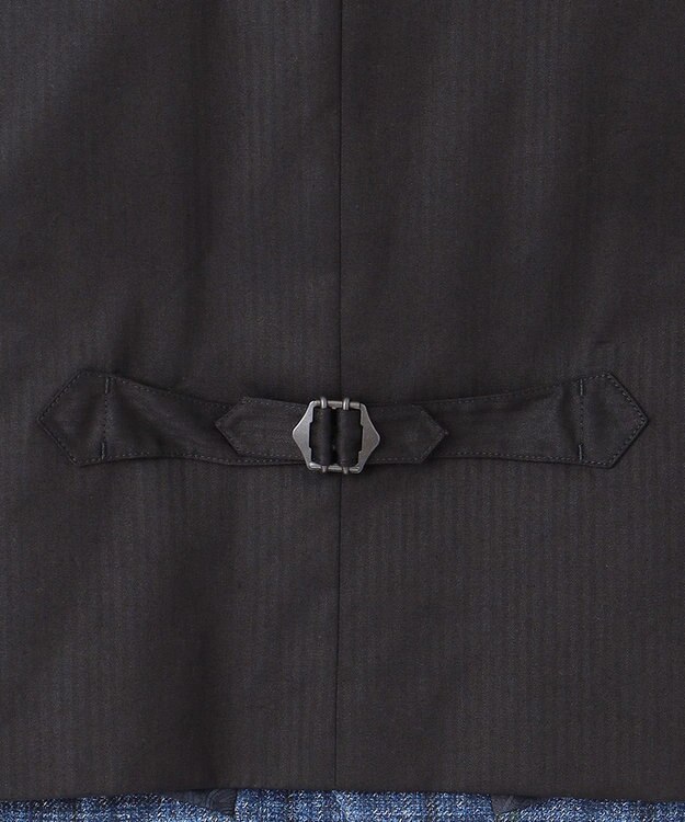 JOSEPH ABBOUD 【イタリア素材/軽量/ストレッチ】サマーツィードジャージープリントベスト ネイビー系4