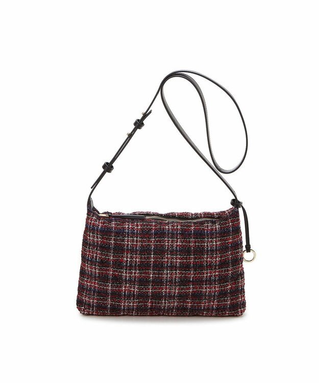 TOPKAPI 【TREASURE TOPKAPI】キルティング ツイード ショルダーバッグ レッド