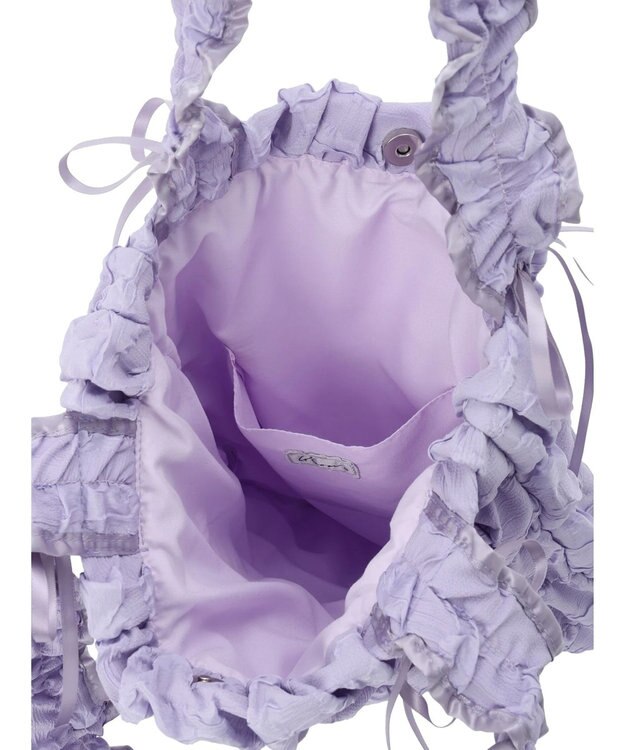 Green Parks ・ＱＵＯＮギャザーキルティングリボントートバッグ Lavender