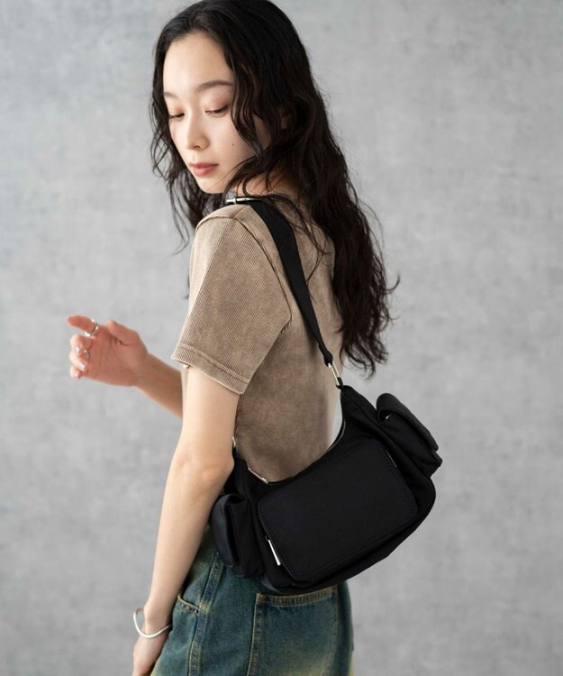 WEGO ポケットデザインショルダー ブラックその他