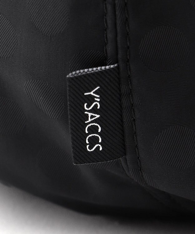 Y'SACCS はっ水ドットジャカード リサイクルレザーコンビ 2wayトートバッグ ブラック
