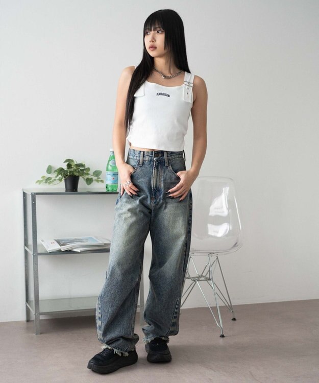 WEGO ベルトデザインタンク ホワイト