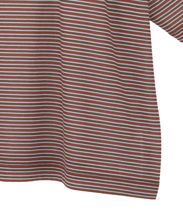 AMERICAN HOLIC シアーレトロボーダー半袖プルオーバー Terracotta