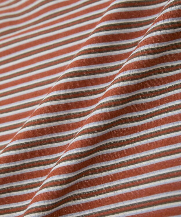 AMERICAN HOLIC シアーレトロボーダー半袖プルオーバー Terracotta