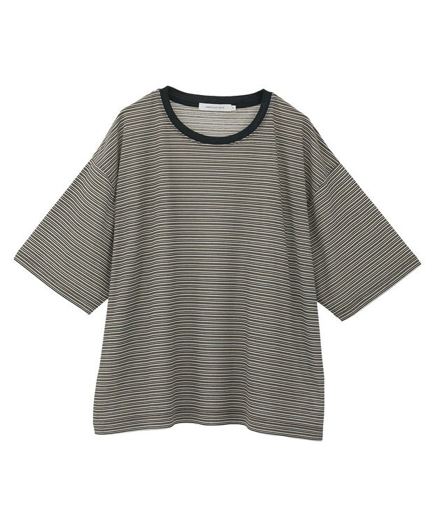 AMERICAN HOLIC シアーレトロボーダー半袖プルオーバー Mocha