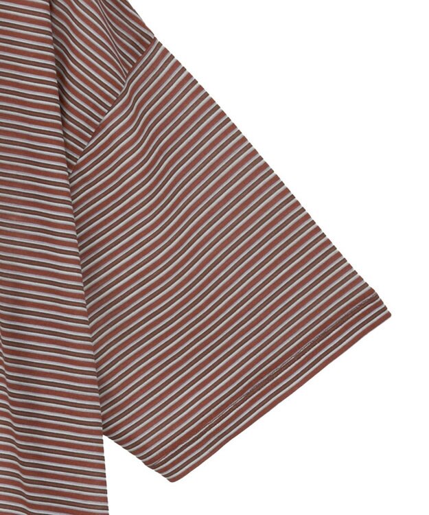 AMERICAN HOLIC シアーレトロボーダー半袖プルオーバー Terracotta