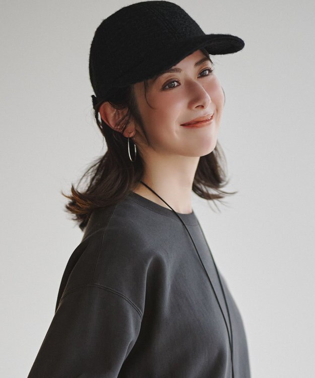 23区 プードルボア キャップ ブラック系