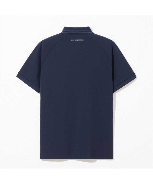 ZERO HALLIBURTON 【吸水速乾・UVケア】 ダブルリブ鹿の子ポロシャツ ZHG-M5S4b 82948 ネイビー