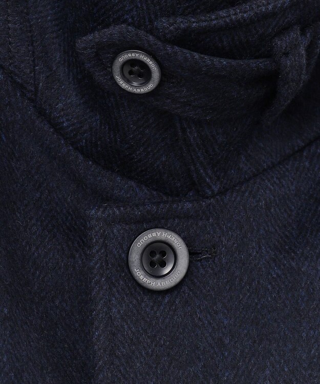 JOSEPH ABBOUD 【ソフト/軽量/JAPANファブリック】 アンゴラウールビーバー ステンカラー コート ネイビー系