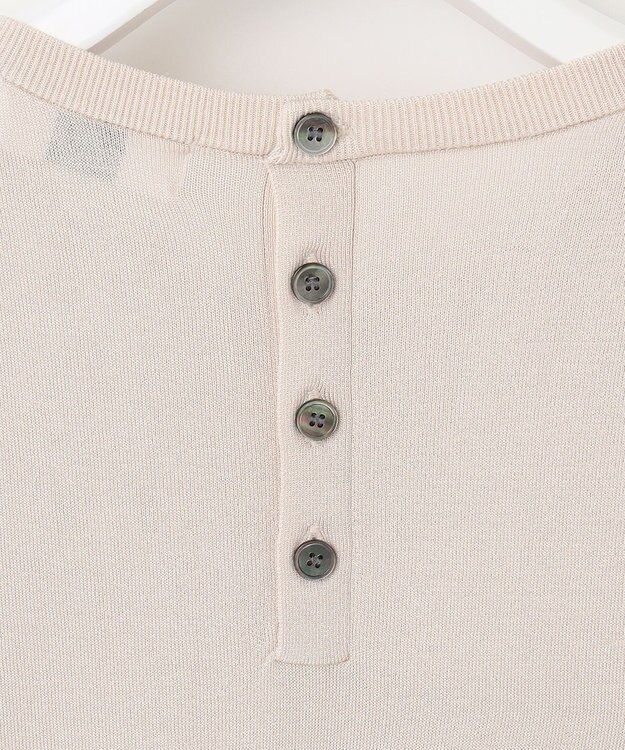 J.PRESS LADIES L 【洗える】 シルキーレーヨンストレッチ オーバーサイズ ニット アイボリー系