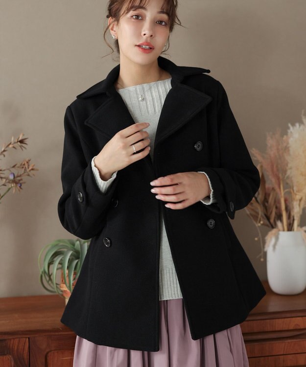 Tiaclasse ショートトレンチコート ブラック