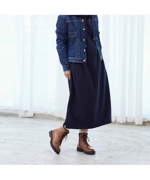 ing <ing>【WEB限定】レースアップショートブーツ ブラウン