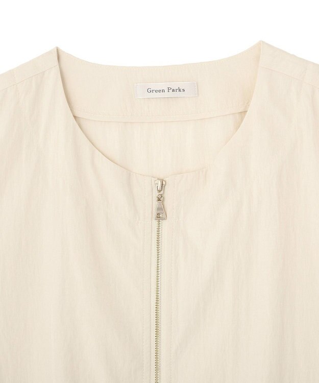 Green Parks ナイロンバルーンベスト Ecru