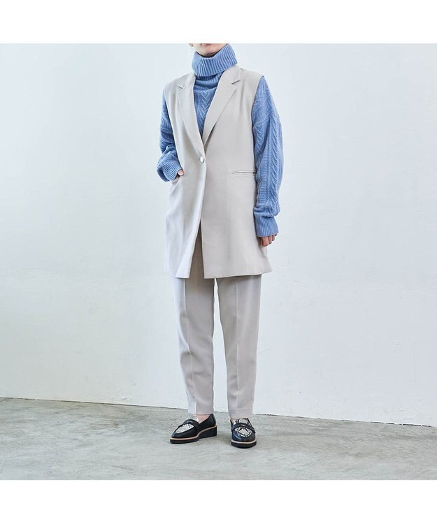 MODE ET JACOMO <carino>【レイン】ポインテッドコインローファー ブラックコンビ