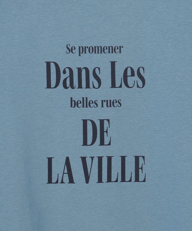 23区 【先行予約】シャツテール ロゴTEE ダルブルー×ネイビー