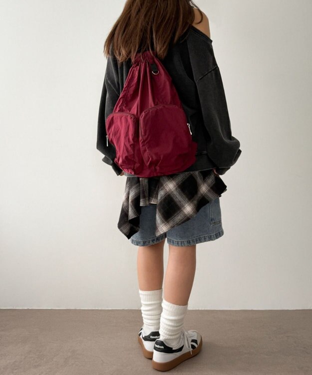 WEGO 【ユニセックス着用ITEM】ポケットデザインナップサック ワイン