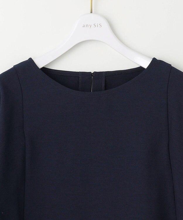 ANY SIS S 【洗える】フレアスリーブ ブラウス ネイビー